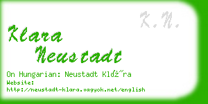 klara neustadt business card